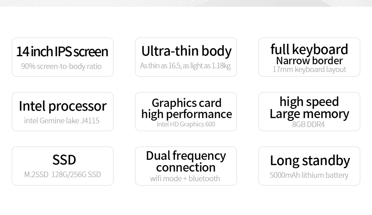 KUU Xbook 14.1inch Ultra Thin and Light Laptop